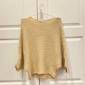 creme batwing sweater